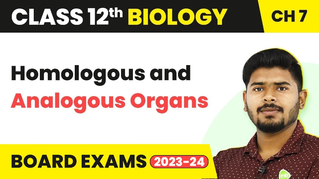 Class 12 Biology Chapter 7 | Homologous and Analogous Organs ...